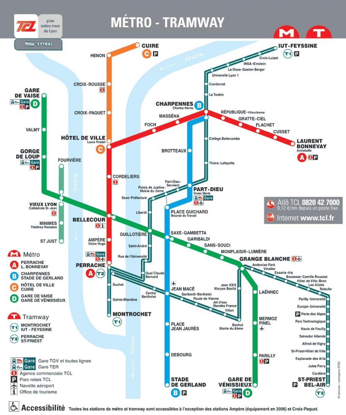 Lyon metro ramani 2016